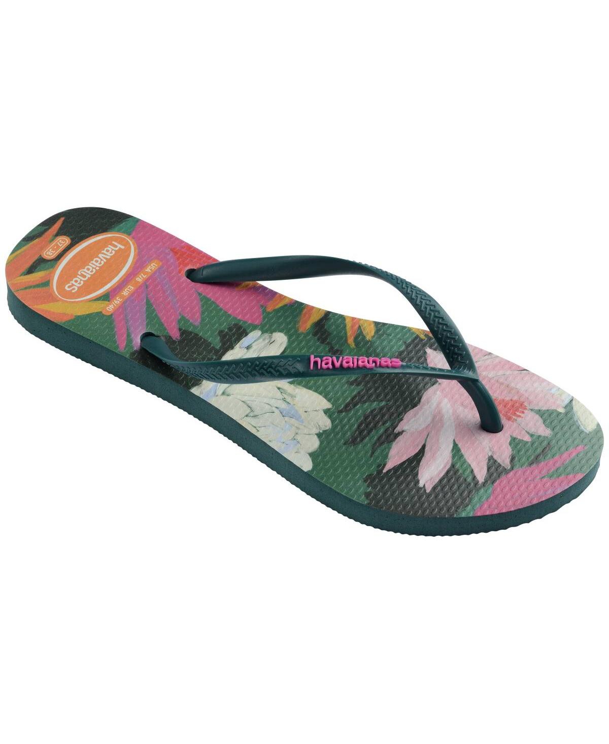 HAVAIANAS WOMEN'S SLIM SUMMER SLIP ON SANDALS 