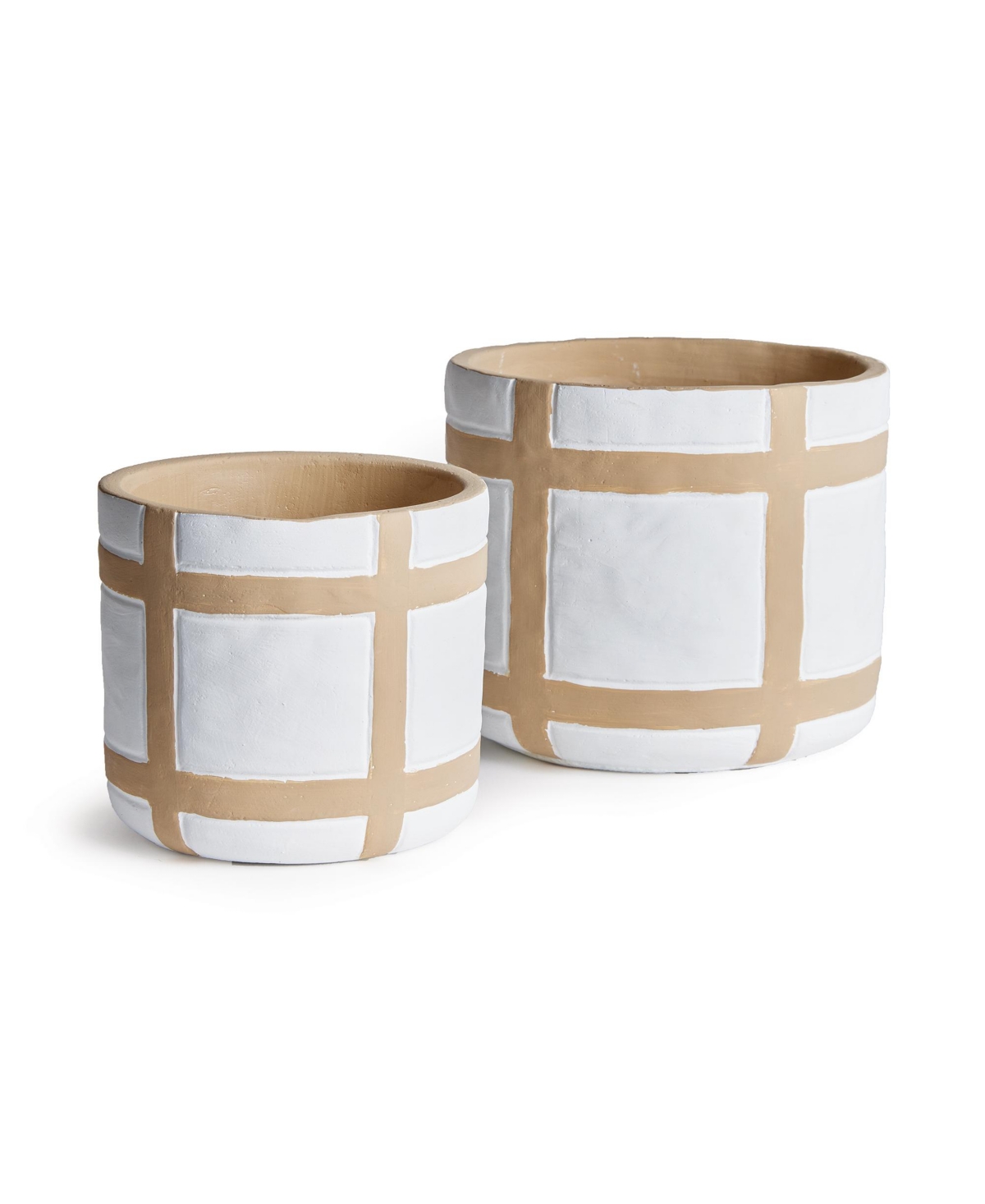 Phoenix Flowerpot Planters Set of 2 - White