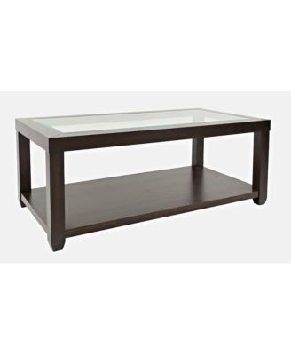 Urban Icon Contemporary Rectangular Glass Inlay Coffee Table