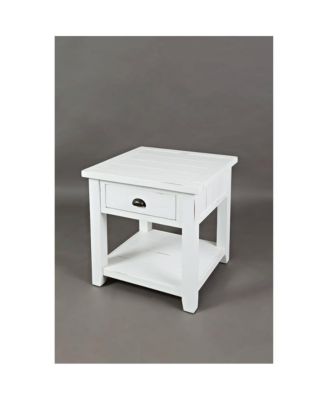 Artisan's Craft Rustic Farmhouse Distressed Acacia End Table