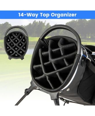 Lightweight Golf Stand Bag with 14 Way Top Dividers and 6 Pockets