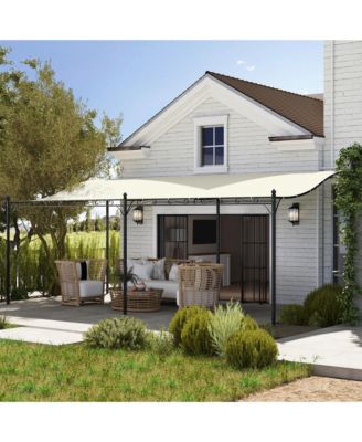 10' x 20' Outdoor Pergola Canopy, Metal Patio Canopy, Dark