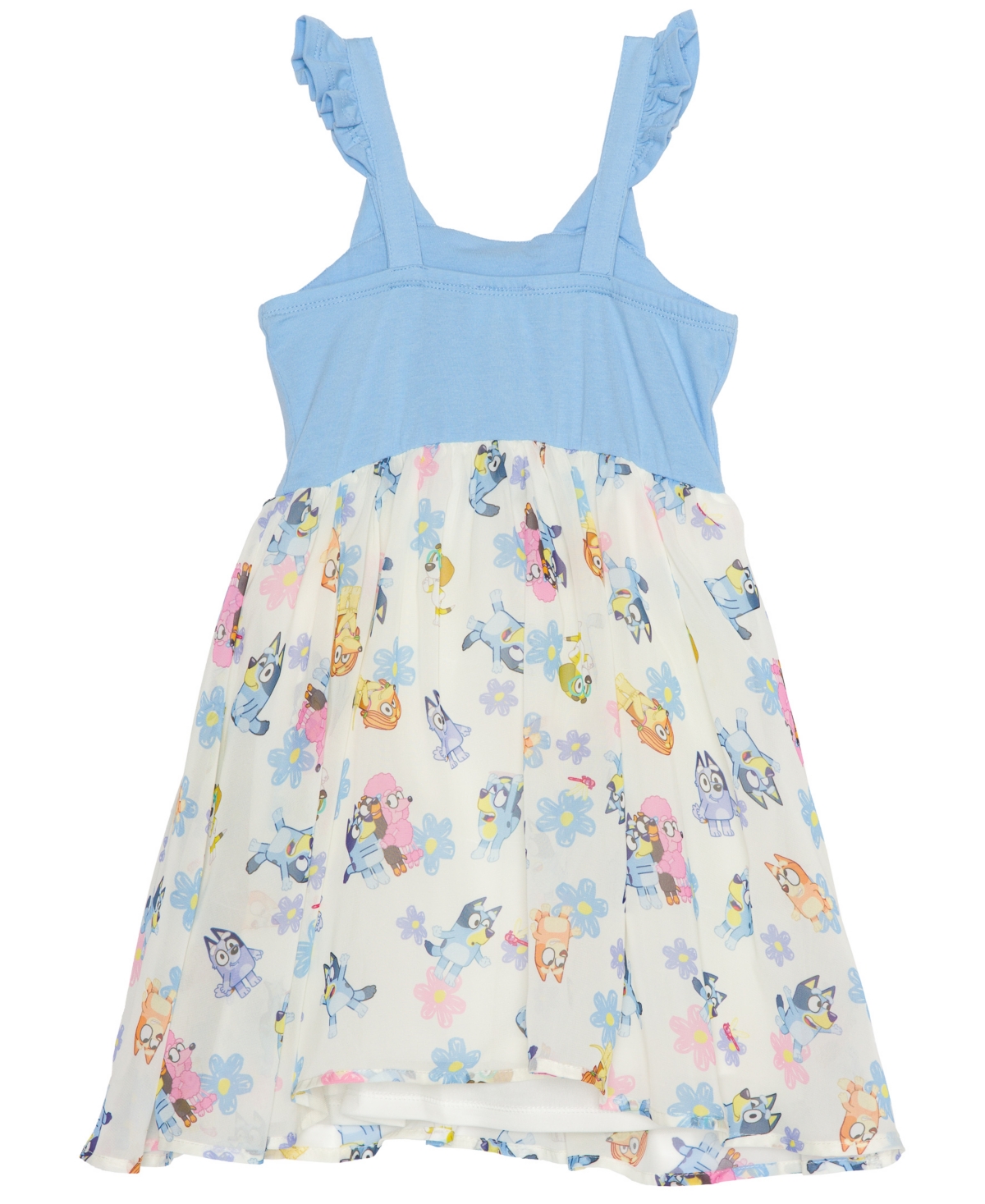 Bluey Toddler And Little Girls Sleeveless Friends Dress In Blue