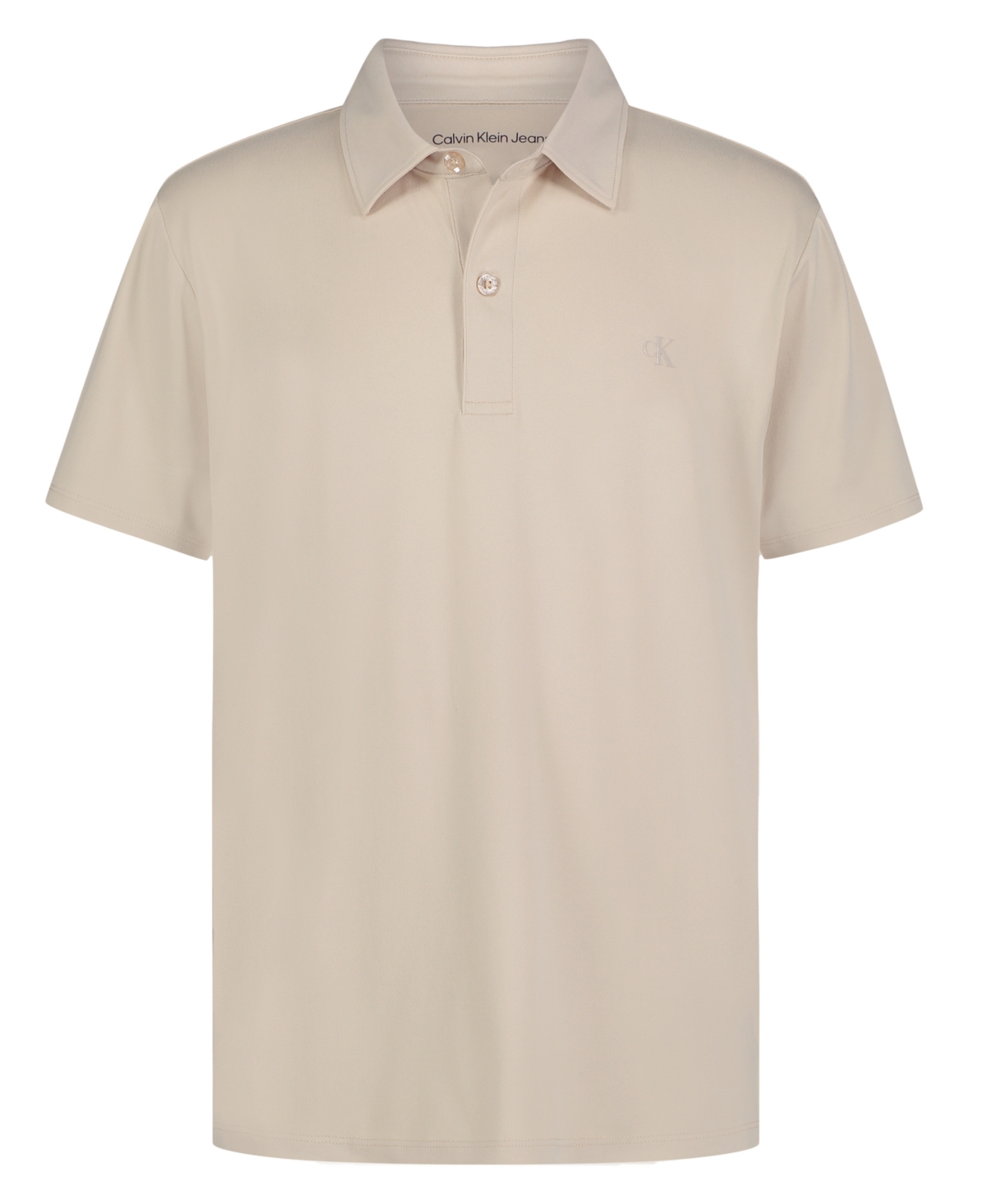 Calvin Klein Boys 8-20 Monogram Detail Tech Polo Shirt In Brown