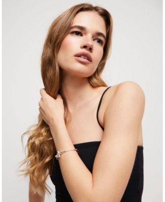 White Topaz Front Clasp Bracelet