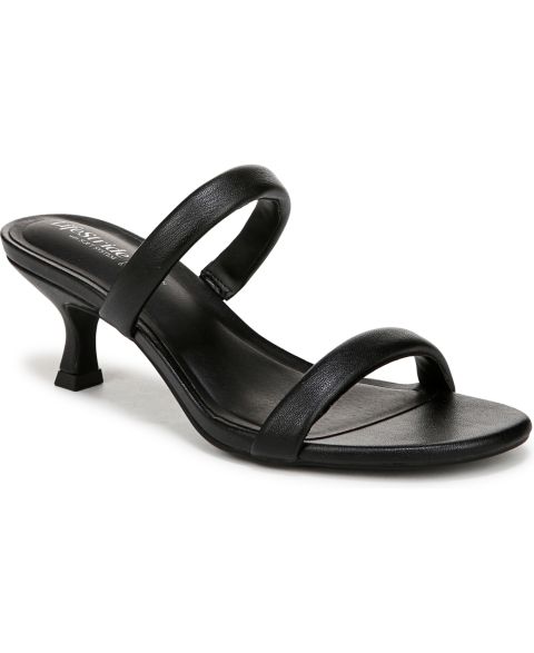 Женские сандалии LifeStride Nalani Open Round Toe Slide Dress Sandals, цвет: Чёрная искусственная кожа