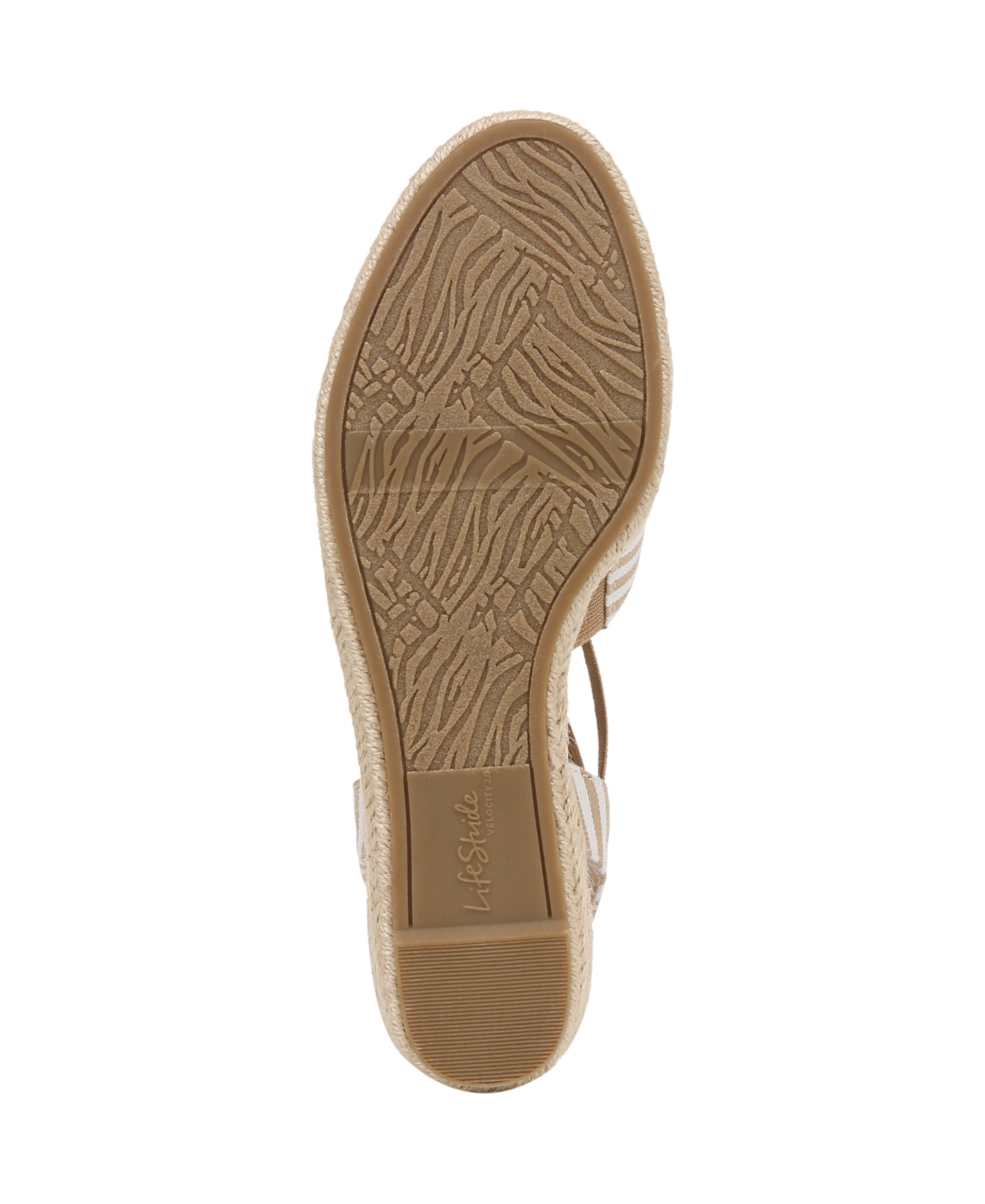 Lifestride Women's Kennedy Closed Almond Toe Wedge Espadrilles In Tan Canvas