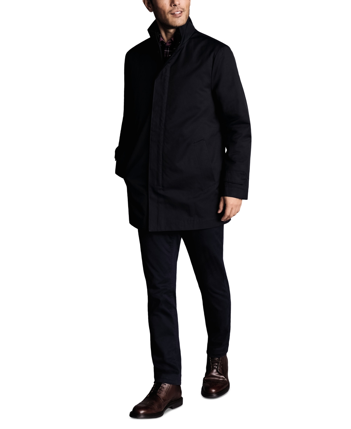 Shop Charles Tyrwhitt Men's Raincoat In Navy Blue