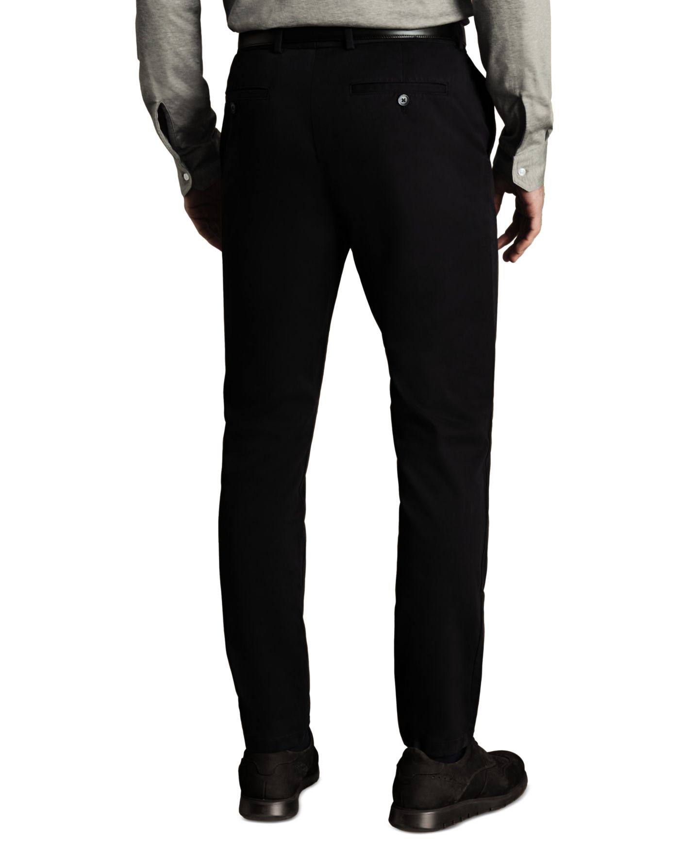 Мужские брюки Charles Tyrwhitt Ultimate Non-Iron Chino, цвет: Чёрный — фото 2