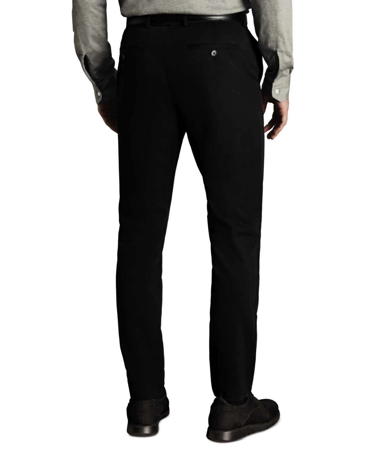 Charles Tyrwhitt Ultimate Non-iron Cotton Chino Pants In Black