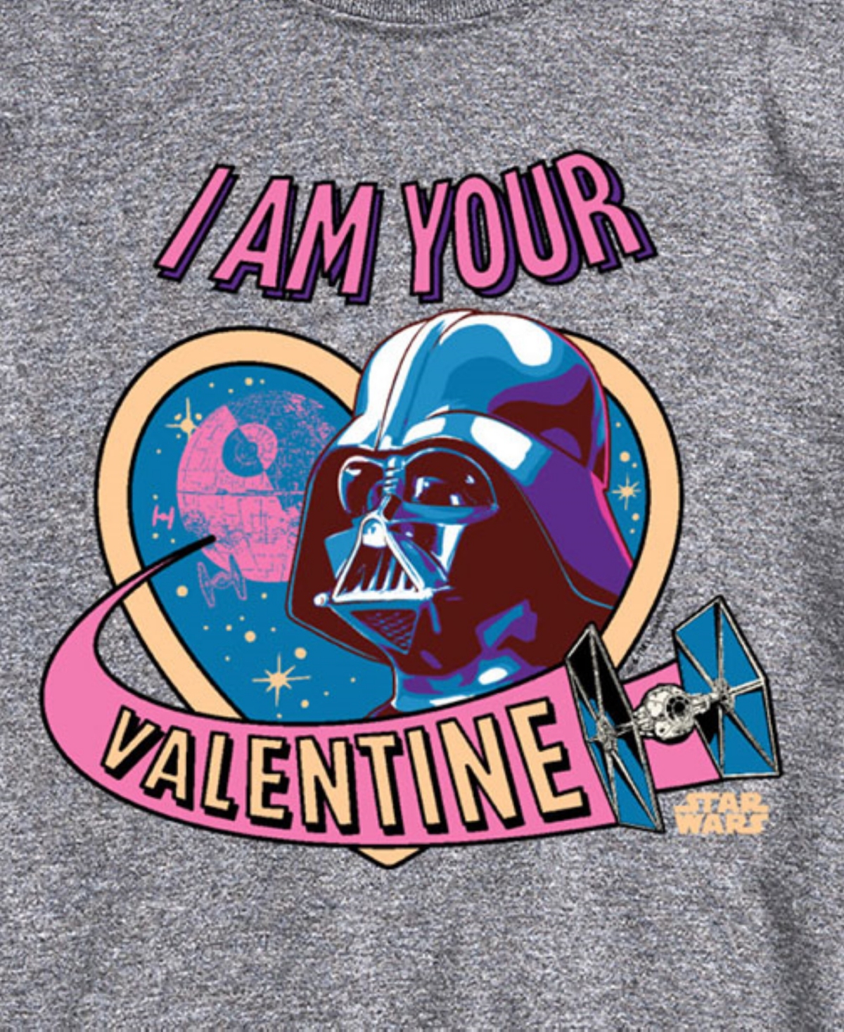 Airwaves Men's Star Wars I Am Your Valentine Short Sleeve T-shirt In Gray