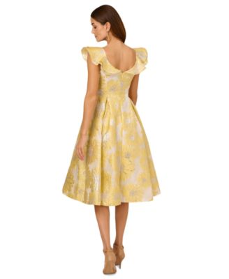 Women's Boat-Neck Flutter-Sleeve Dress