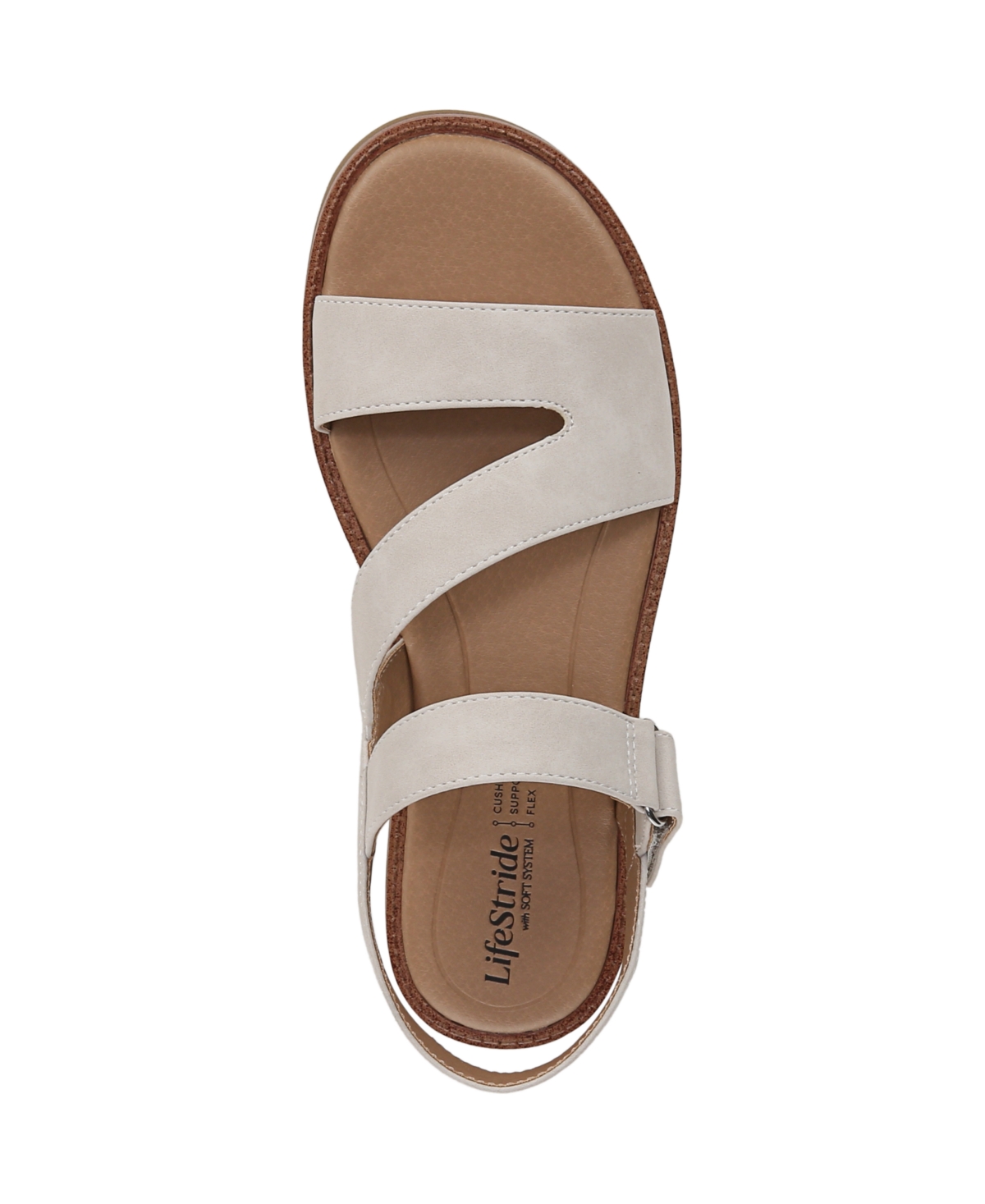 LIFESTRIDE WOMEN'S WAVERLY ROUND OPEN TOE STRAPPY PLATFORM SANDALS 