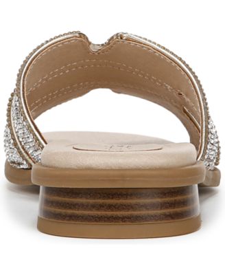 Women's Royalty Bling Square Toe Slide Sandals