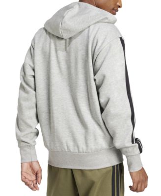 Men's Regular-Fit 3-Stripes Full-Zip Fleece Hoodie 