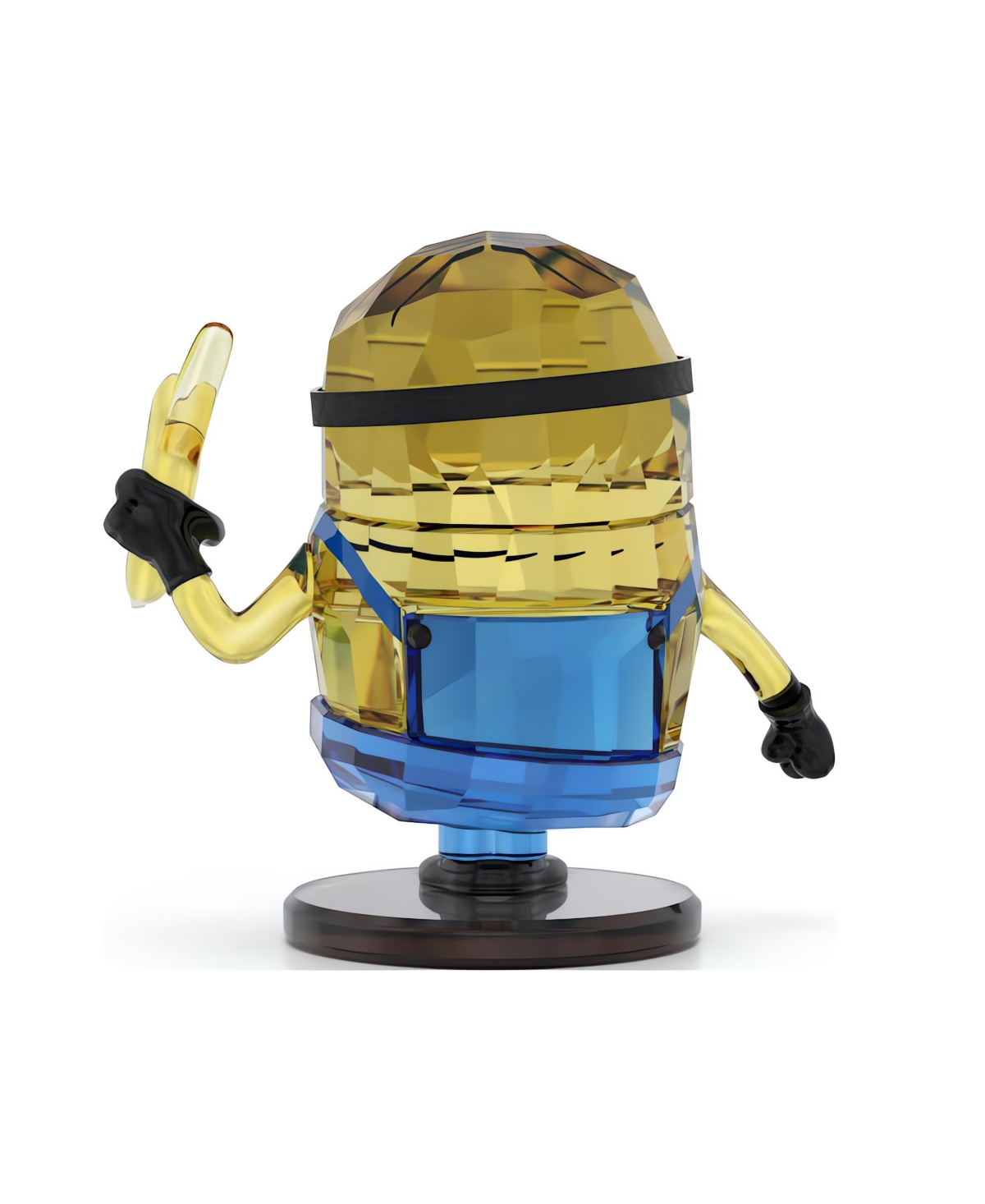 Swarovski Minions Stuart Crystal Figurine In Yellow,blue