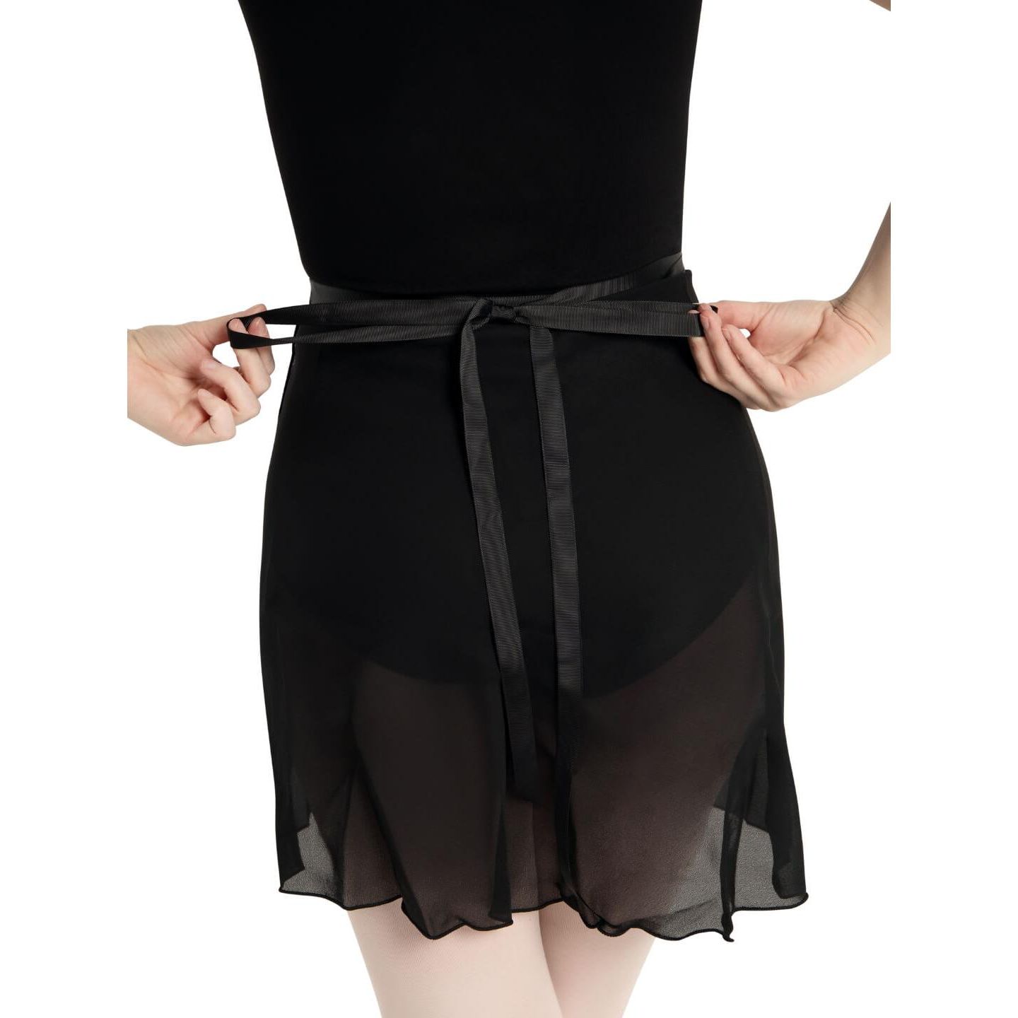 Женская юбка Capezio Georgette Wrap, цвет: Чёрный — фото 5