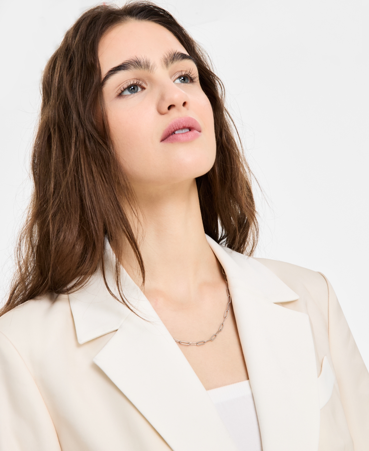 Shop Avec Les Filles Women's One-button Organza Blazer In Off White