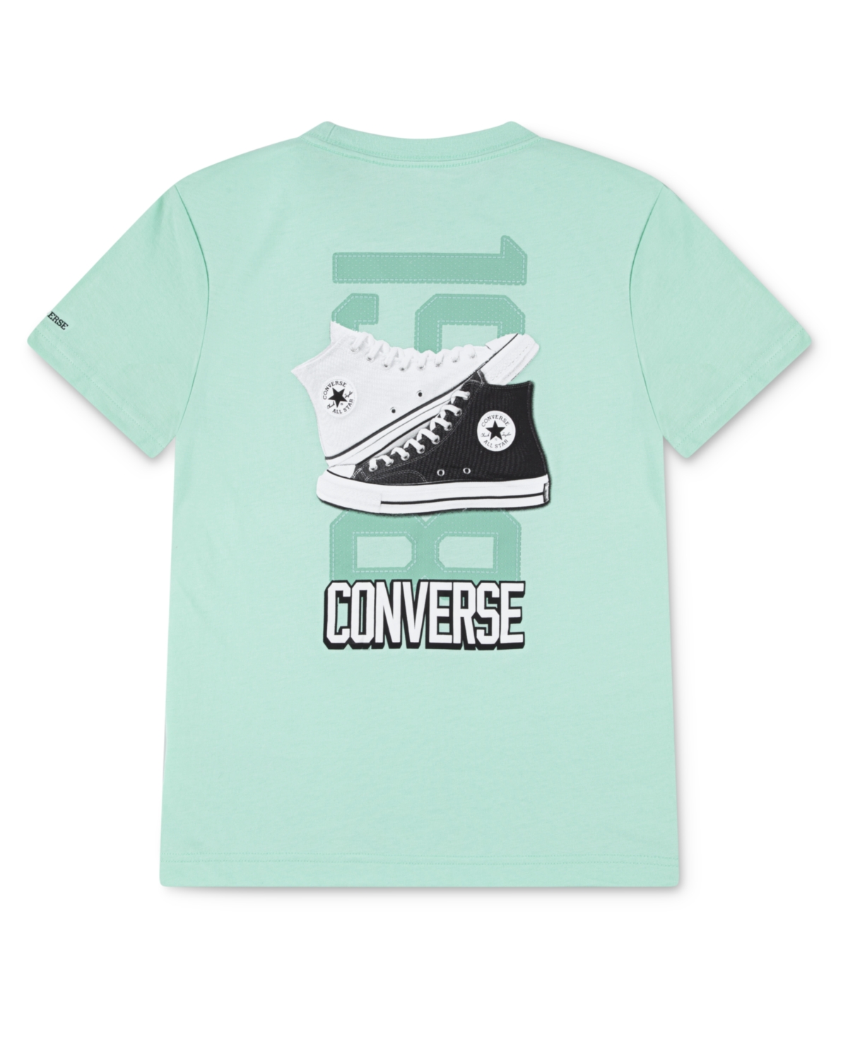 CONVERSE BIG BOYS RETRO FRONT BACK SNEAKER T-SHIRT 