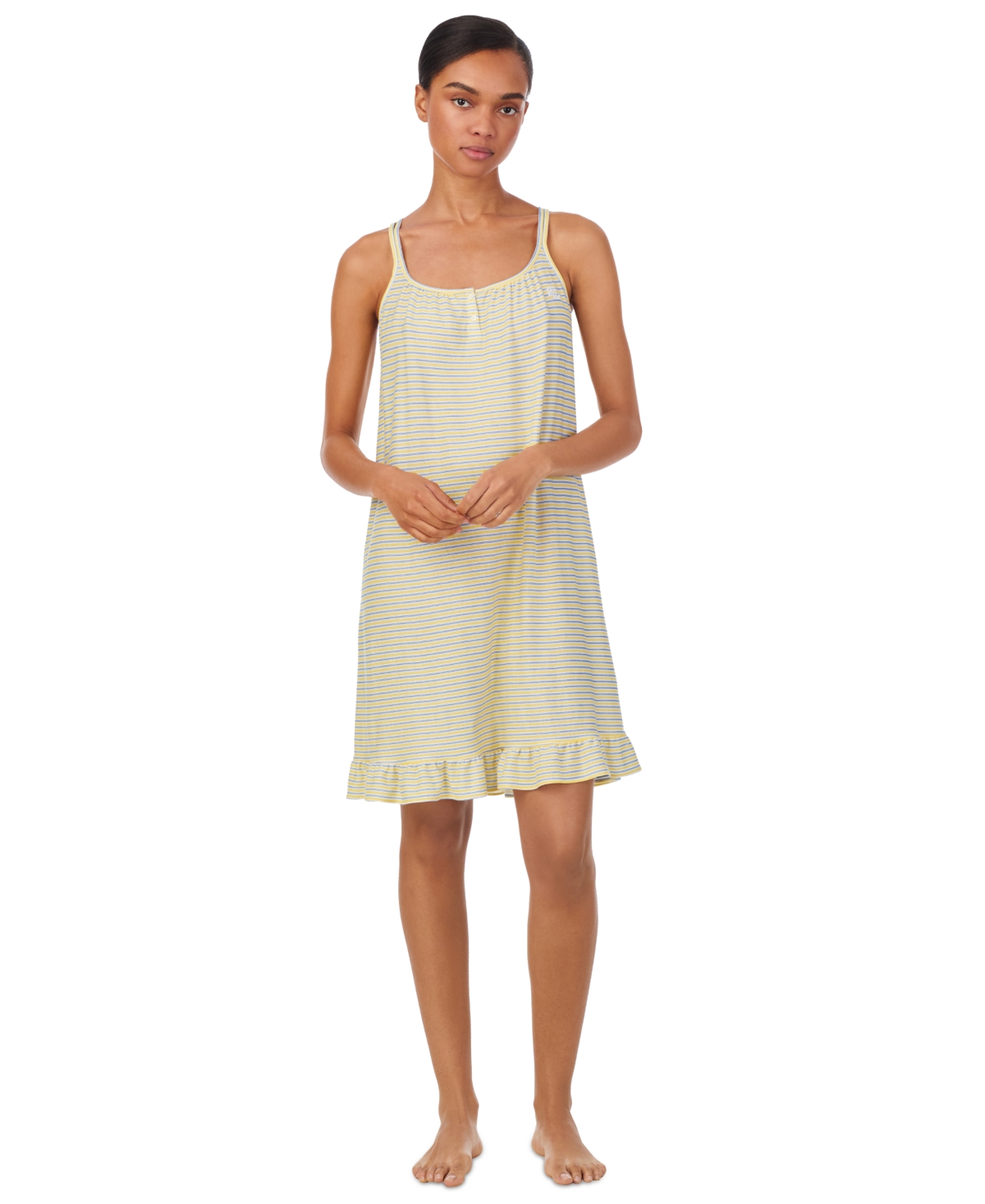Ralph Lauren Women's Printed Double-strap Nightgown In Yellow Print