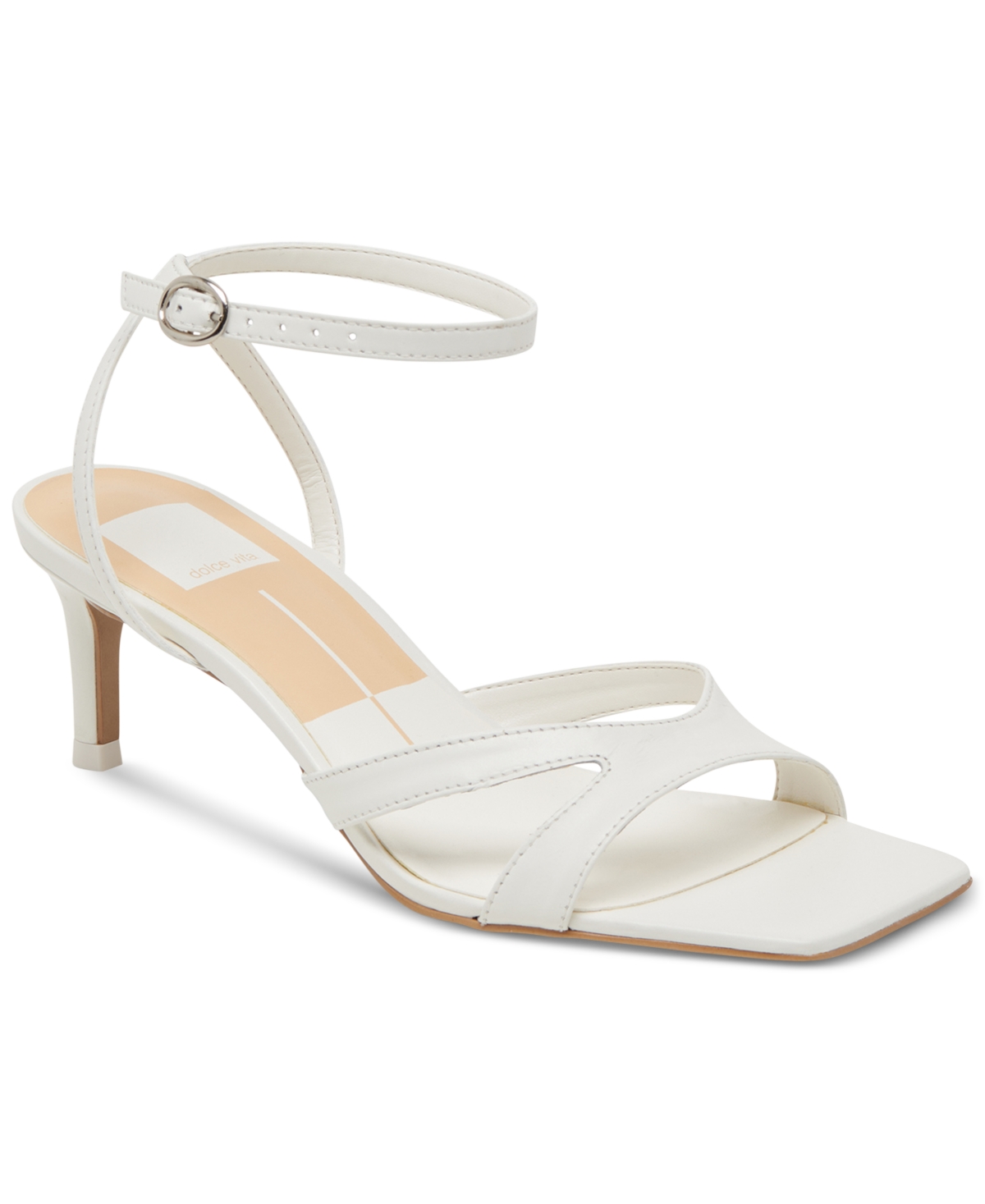 Dolce Vita Jemmy Imitation Pearl Slide Sandal In True White Leather