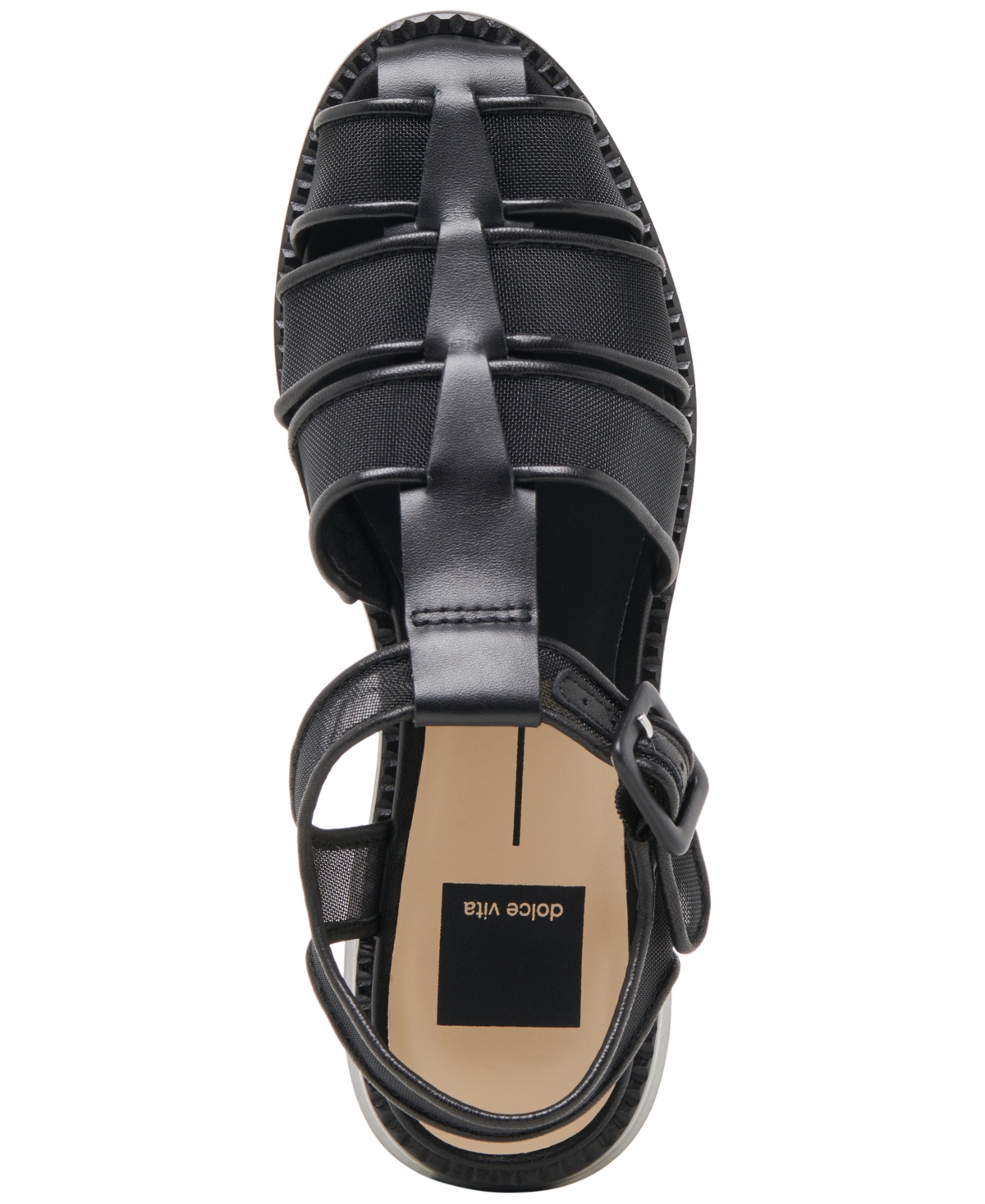 Dolce Vita Holis Mesh Fisherman Sandal In Onyx Mesh