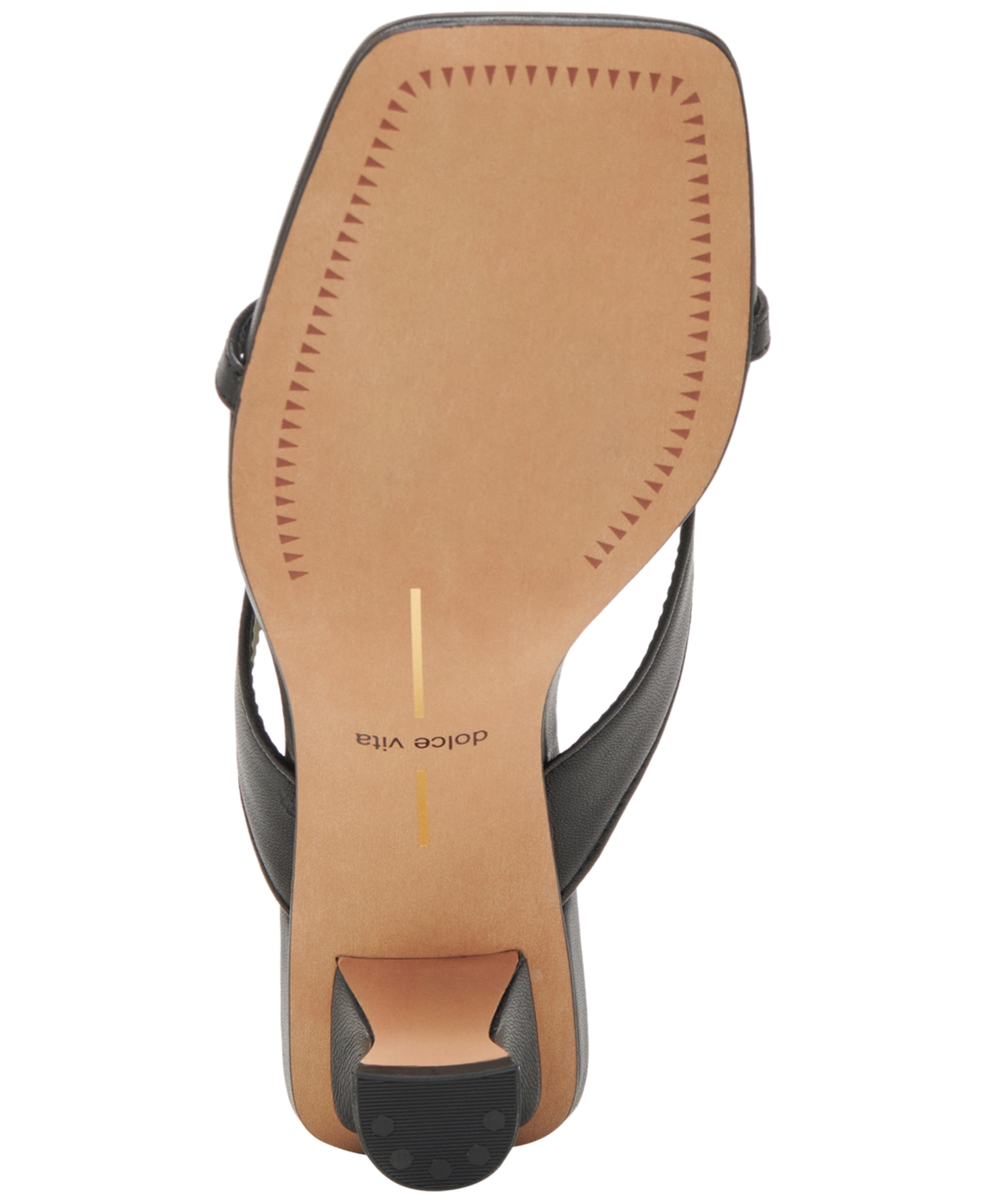 Dolce Vita Brevel Kitten Heel Flip Flop In Onyx Leather