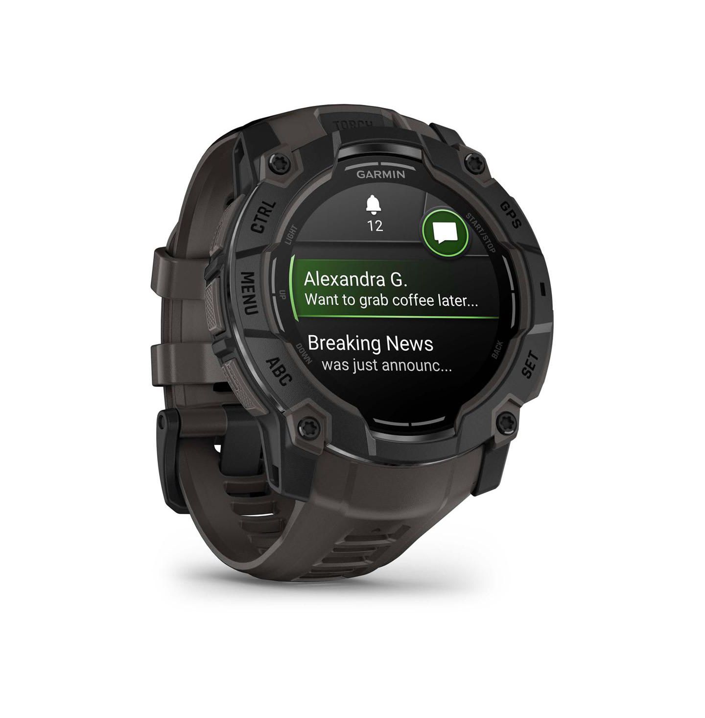 Умные GPS-часы Garmin Instinct 3 Amoled, 50 мм, защищённые, Black/Charcoal — фото 3