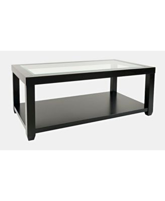 Urban Icon Contemporary Rectangular Glass Inlay Coffee Table