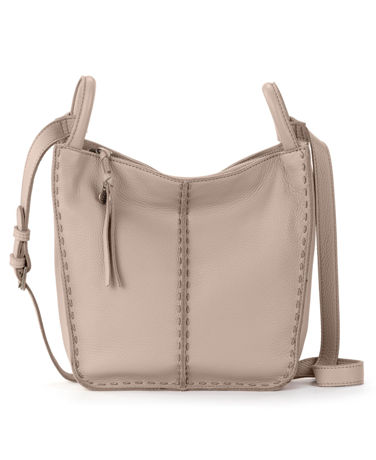 The Sak Los Feliz Leather Medium Crossbody Bag In Sand