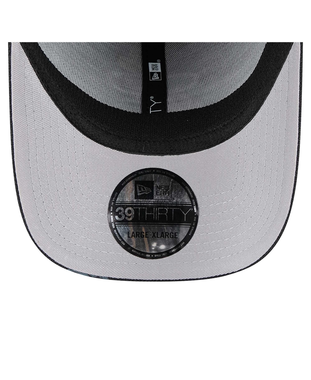 NEW ERA MEN'S BLACK MIAMI HEAT SPORT NIGHT 39THIRTY FLEX HAT 