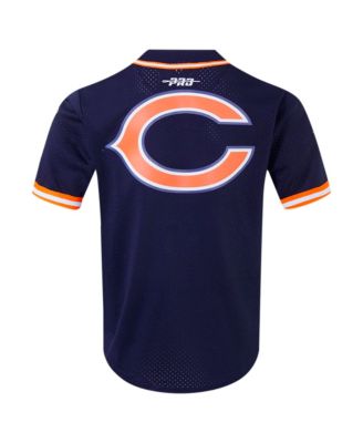 Men's Caleb Williams Navy Chicago Bears Mesh Button-Up Baseball Jersey