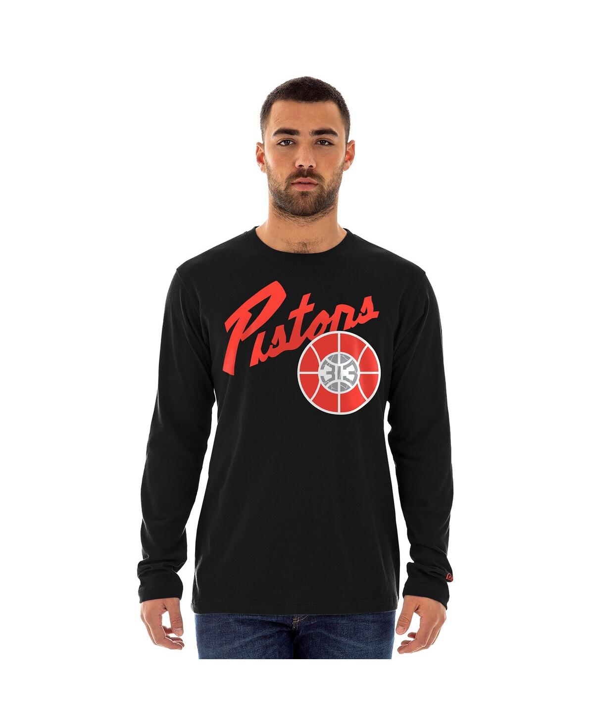 NEW ERA MEN'S BLACK DETROIT PISTONS 2024/25 CITY EDITION LONG SLEEVE T-SHIRT 