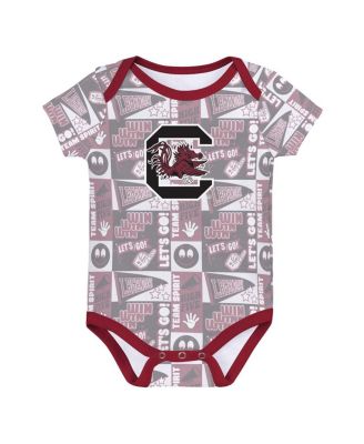 Newborn Garnet South Carolina Gamecocks Sunday Comics 3-Pack Bodysuit Set