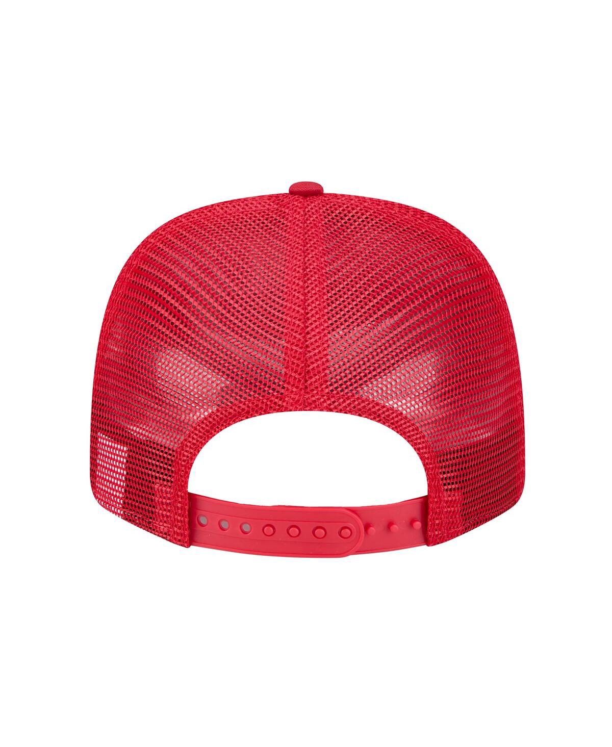 New Era Men's Scarlet San Francisco 49ers Adventure Camo Trucker 9seventy Stretch-snap Adjustable Hat In Scarlet