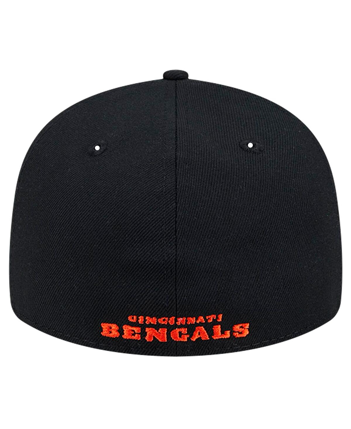 New Era Men's Black Cincinnati Bengals Omaha Low Profile 59fifty Fitted Hat In Black