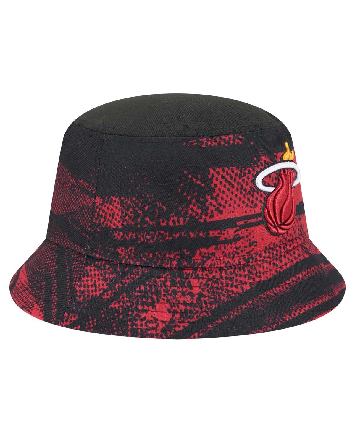 NEW ERA MEN'S BLACK/RED MIAMI HEAT TIP-OFF BUCKET HAT 