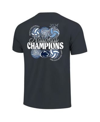 Men's Denim Penn State Nittany Lions 2024 NCAA Women's Volleyball National Champions Stacked Comfort Colors T-Shirt
