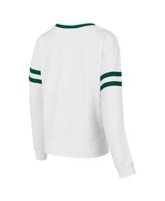 Women's White Milwaukee Bucks Borough Pullover Sweatshirt