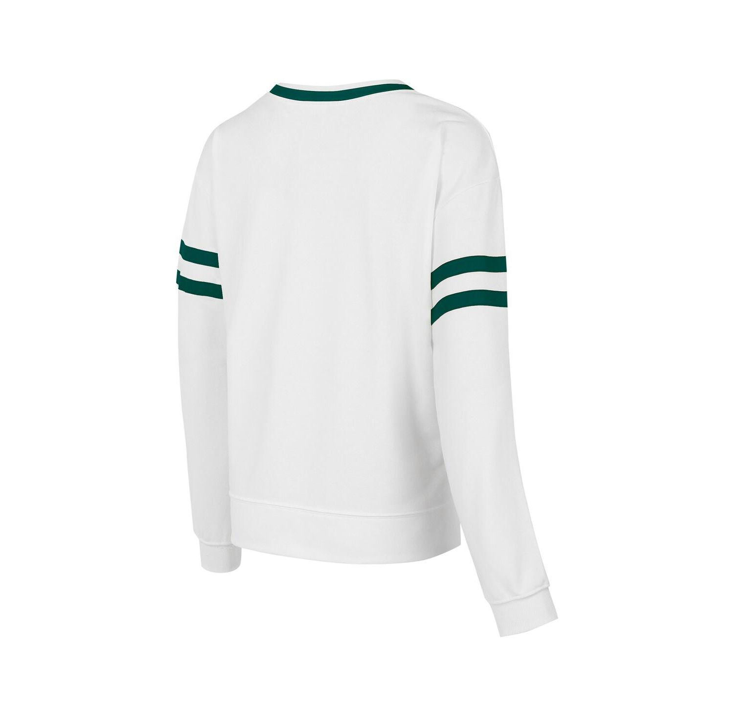 Women's White Milwaukee Bucks Borough Pullover Sweatshirt