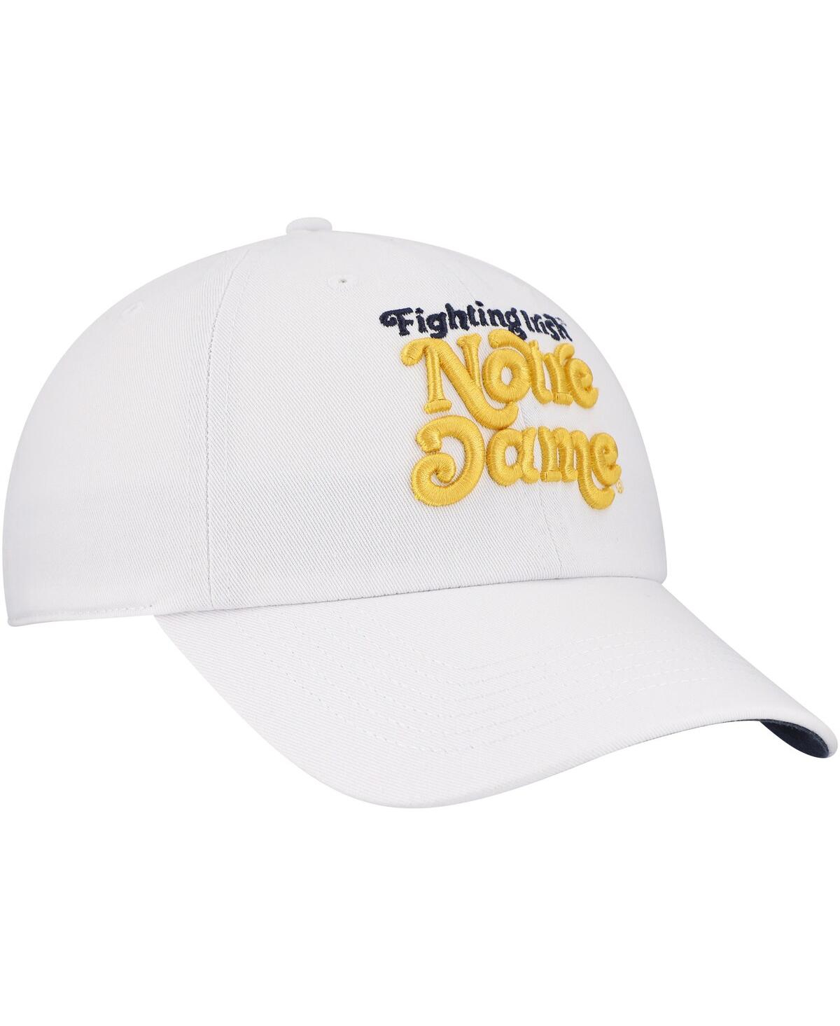 47 Brand Women's White Notre Dame Fighting Irish Pensacola Clean Up Adjustable Hat In White