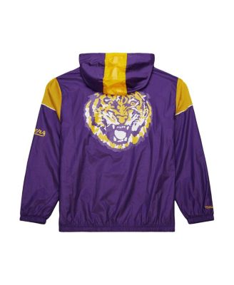 Men's Purple LSU Tigers Anorak Vintage Logo Half-Zip Hoodie Jacket
