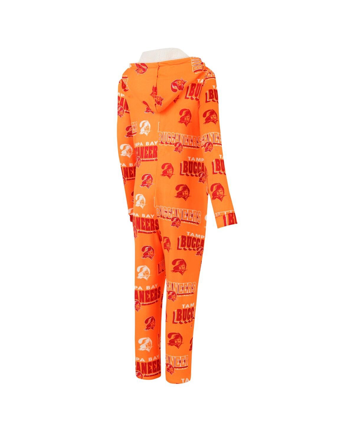 Shop Concepts Sport Women's Orange Tampa Bay Buccaneers Throwback Roadway Allover Print Microfleece Full-zip Union Suit