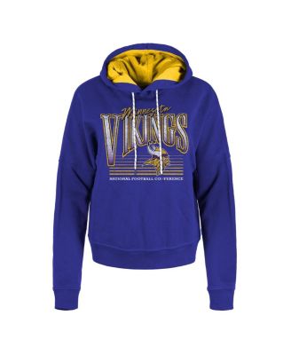 Women's Purple Minnesota Vikings Boxy Pullover Hoodie