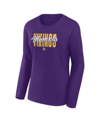 Women's Purple Minnesota Vikings Long Sleeve Scoop Neck T-Shirt