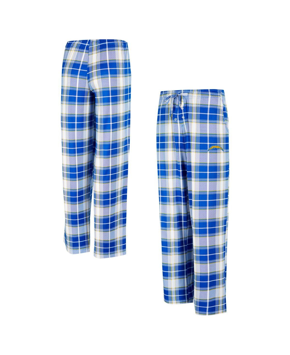 Concepts Sport Women's Royal Los Angeles Chargers Ashford Plaid Knit Pants In Royal
