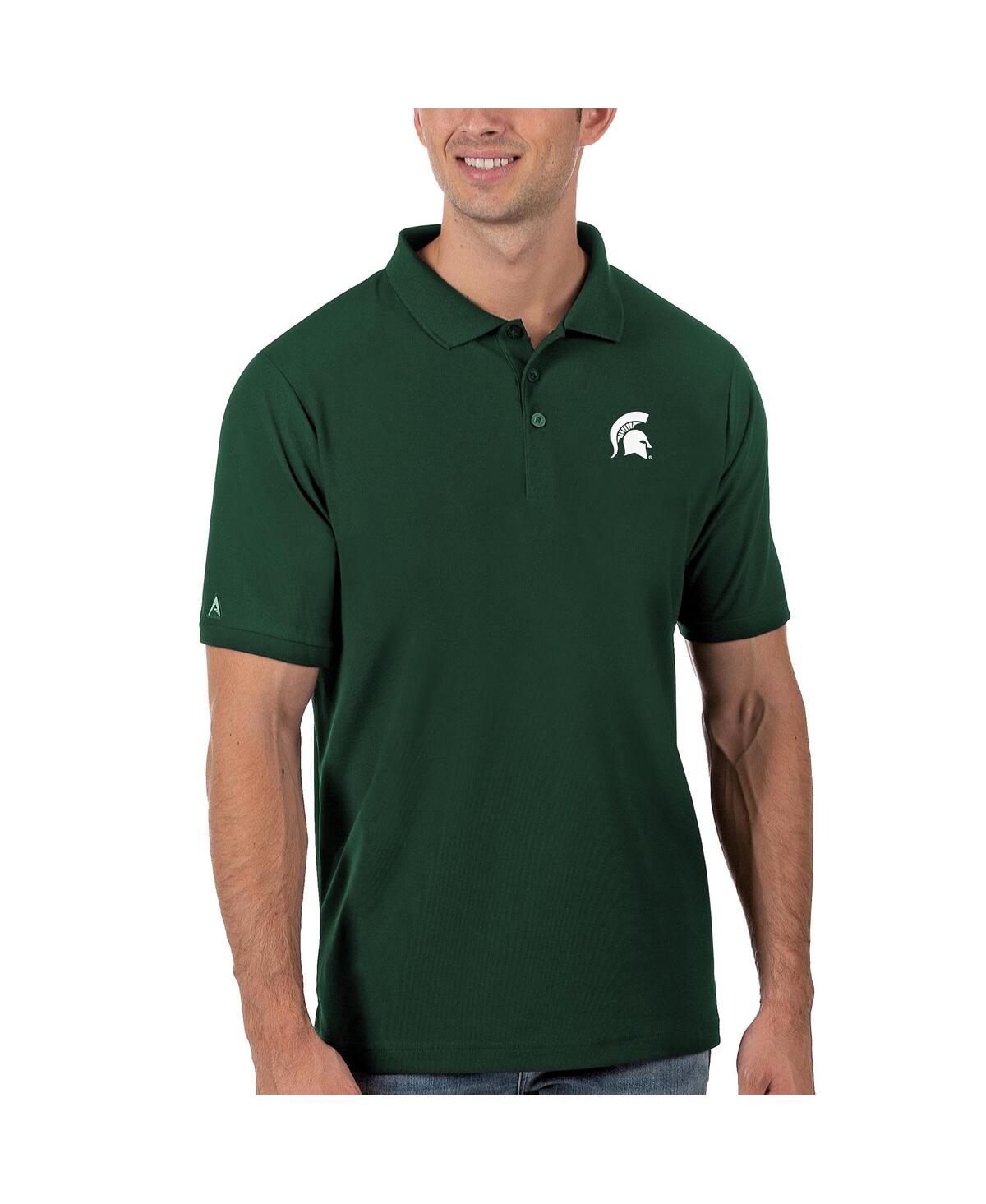 Antigua Men's Green Michigan State Spartans Legacy Pique Polo In Green