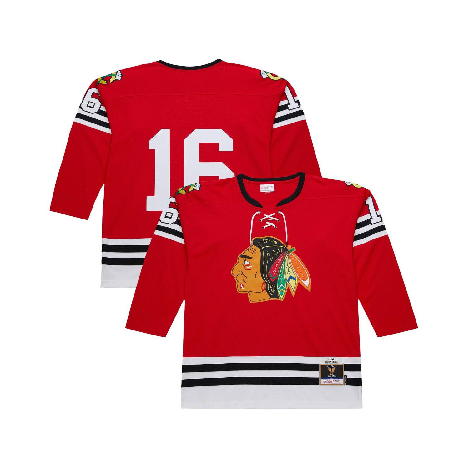Men's Scarlet Bobby Hull Chicago Blackhawks 1960-61 Power Play Jersey