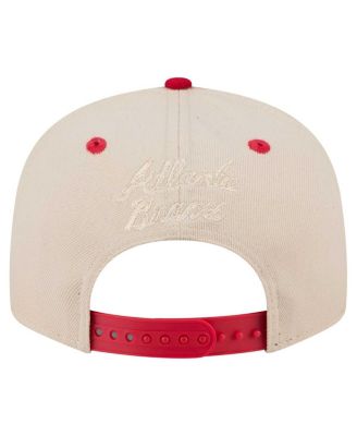 Men's Cream/Red Atlanta Braves Team Art 9FIFTY Snapback Hat