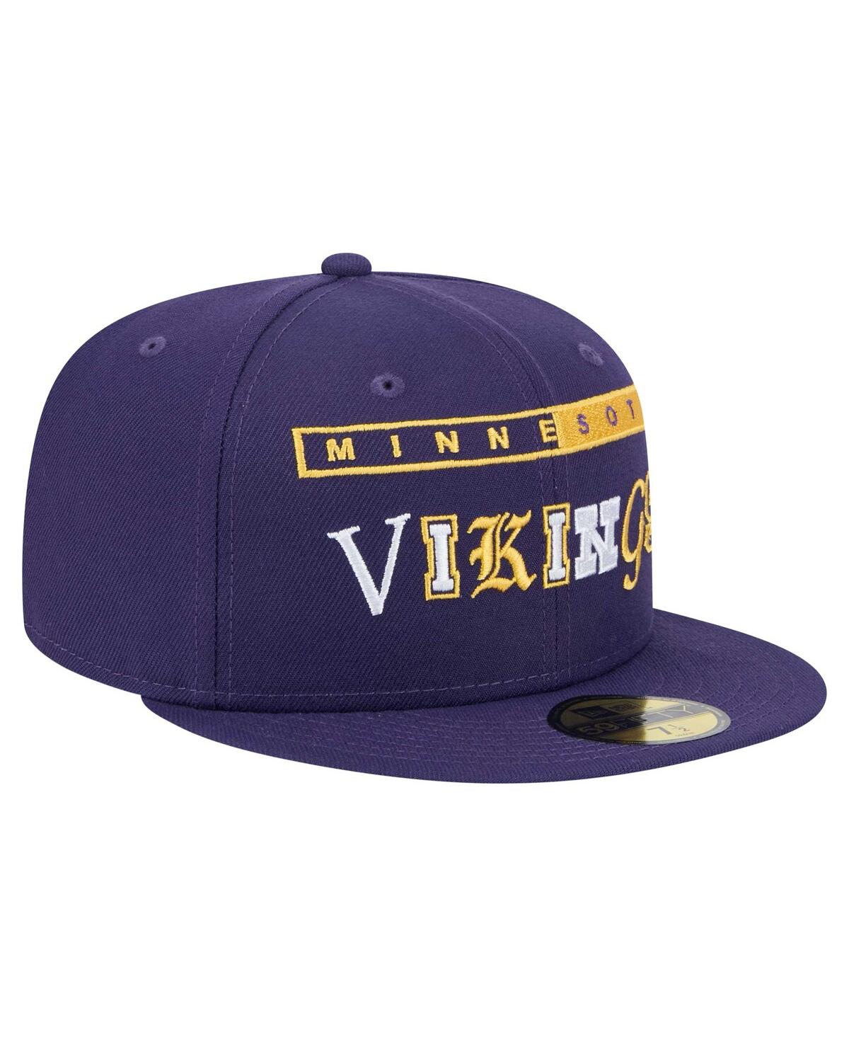 Shop New Era Men's Purple Minnesota Vikings Ransom 59fifty Fitted Hat